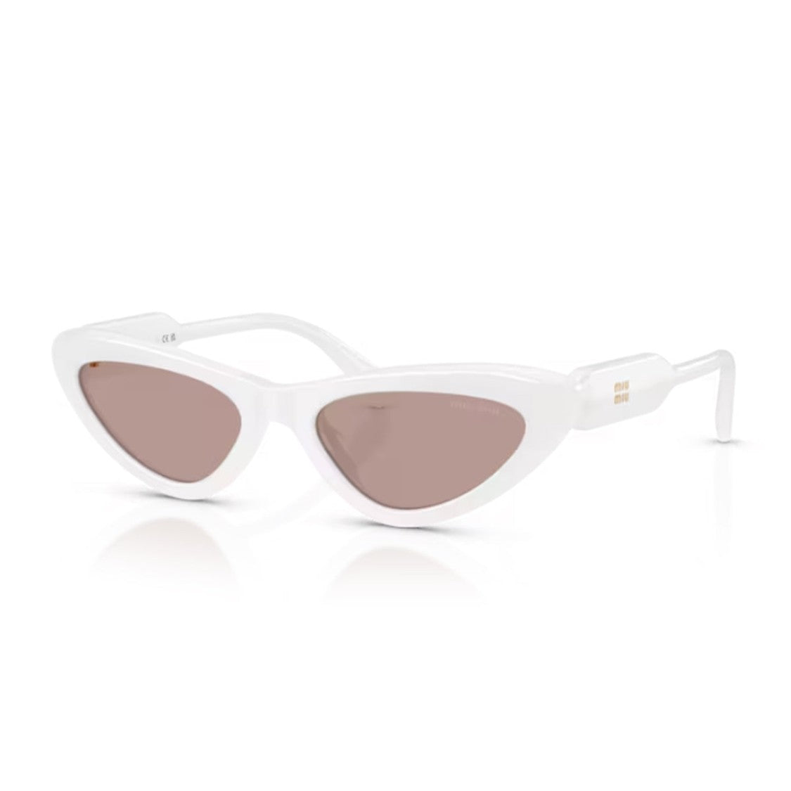 Miu Miu Bianco Vertical Logo Sunglasses