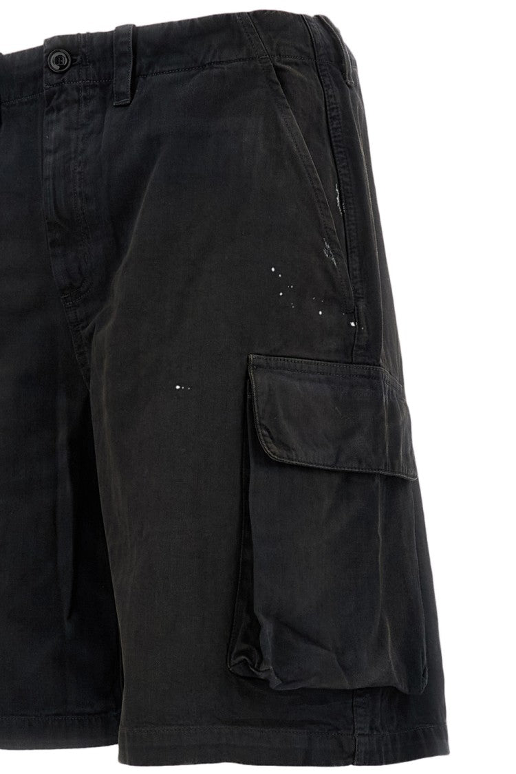 Our Legacy Black Cotton Cargo Shorts
