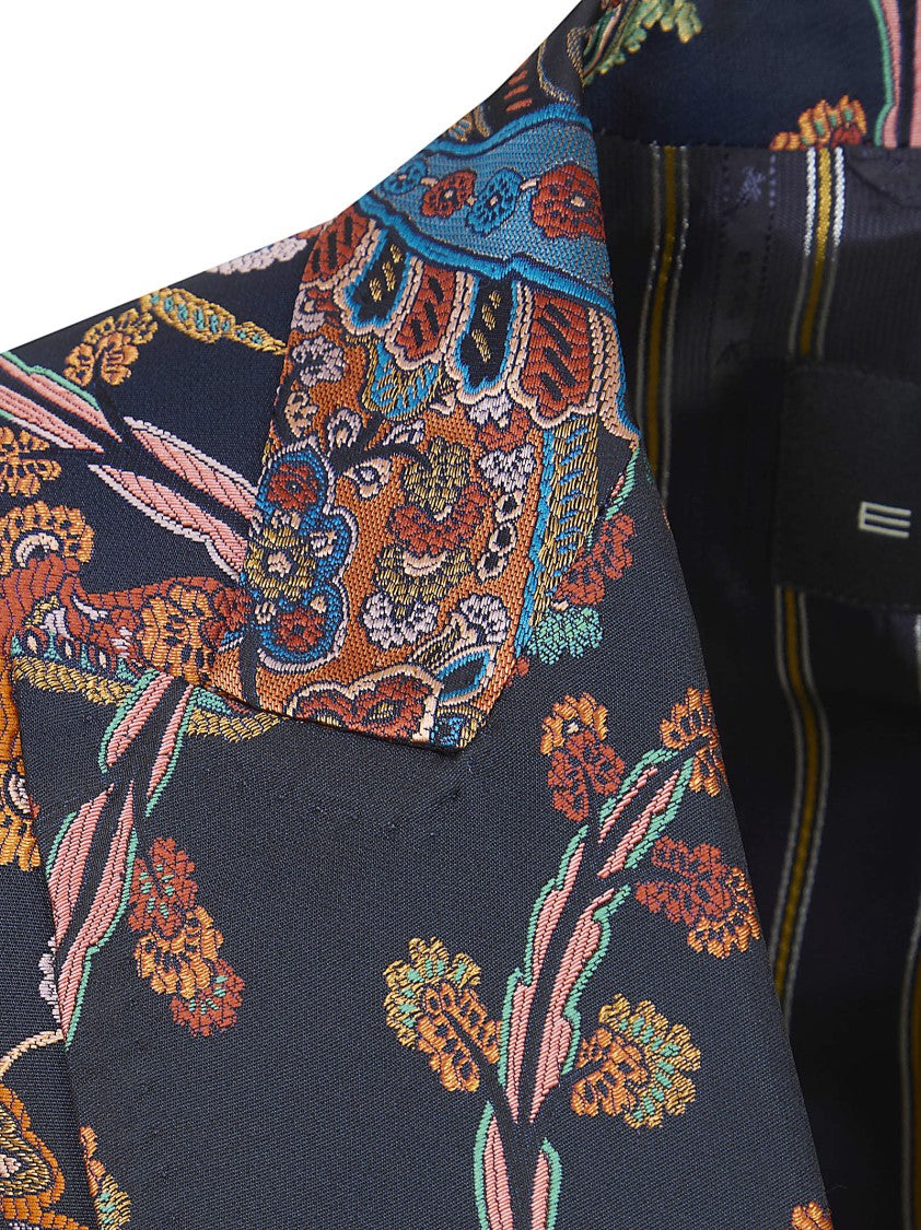 Etro Multicolour Polyester Stylish Jacket