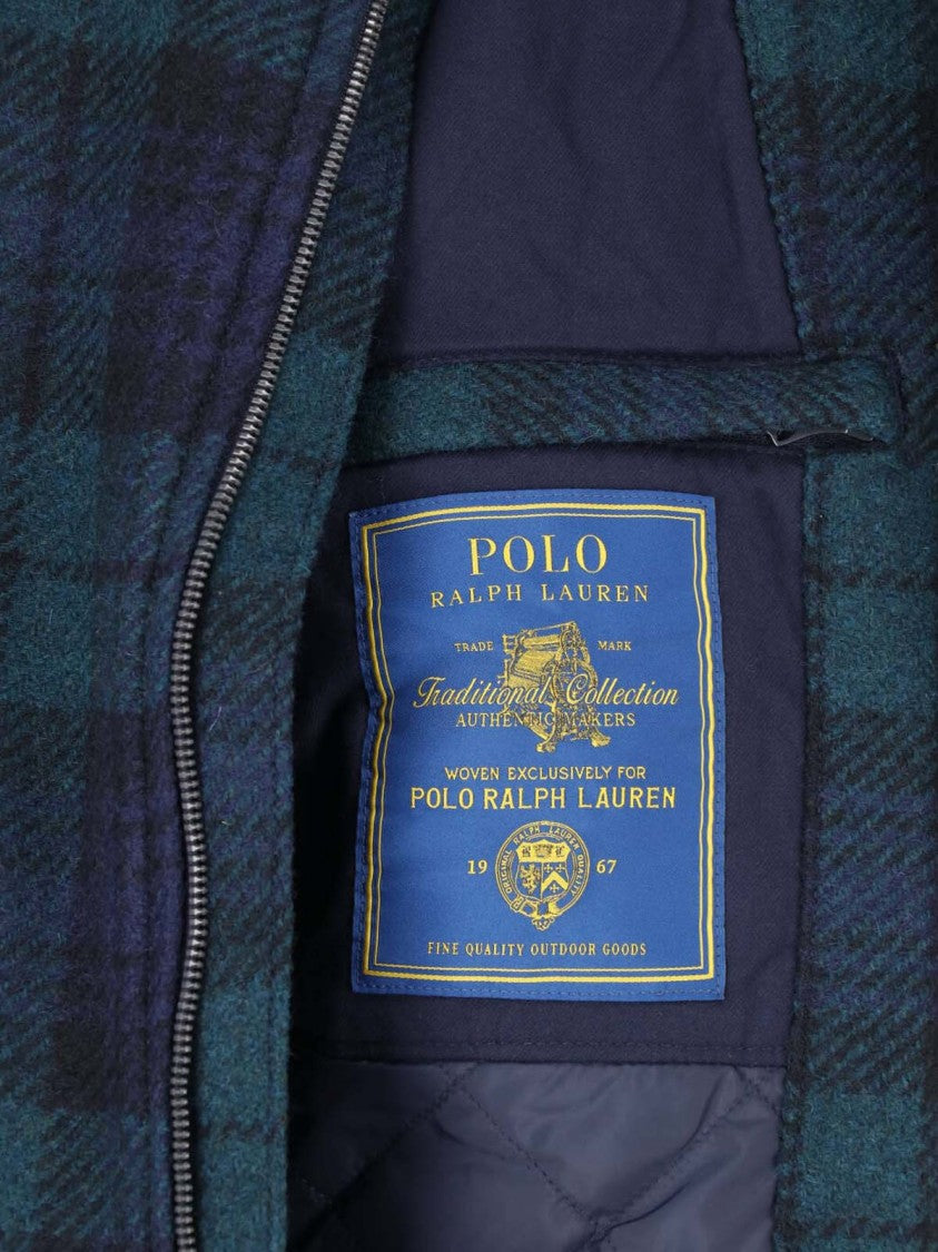 Polo Ralph Lauren Green Plaid Wool-Blend Zip-Front Jacket