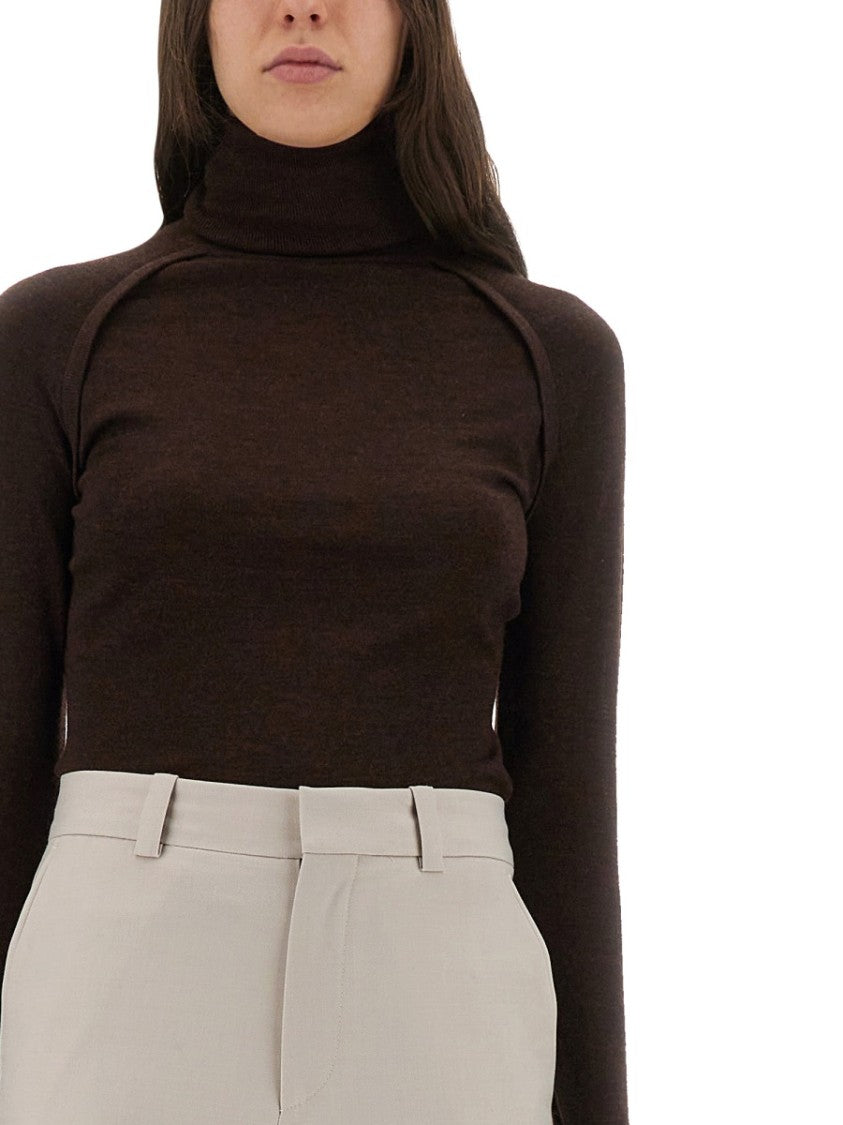 Victoria Beckham Slim-Fit Turtleneck Shirt In Rich Merino Wool