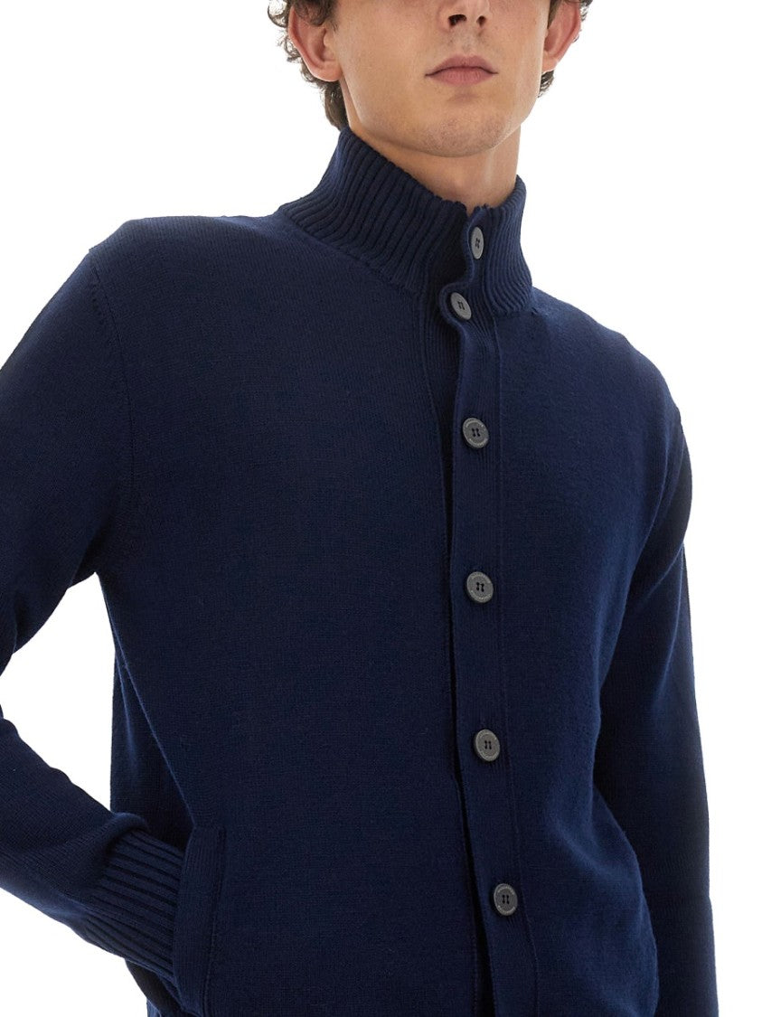 Ballantyne Button-Down Turtleneck Cardigan