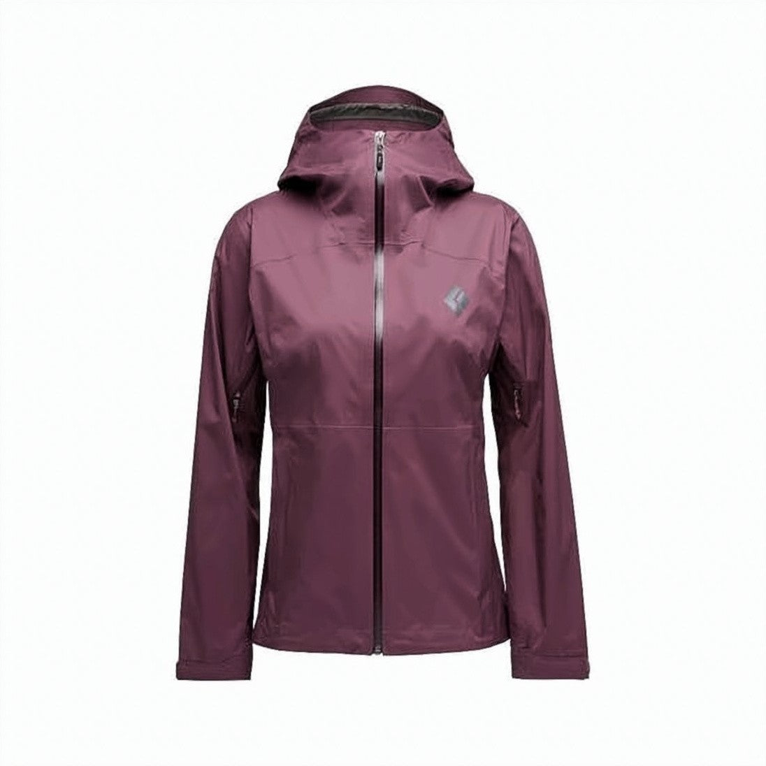 Black Diamond Hooded Burgundy Jacket With Water-Resistant Finish
