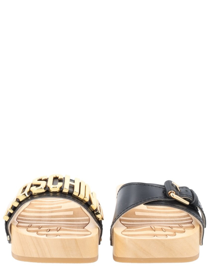 Moschino Zebra Stripe Padded Straps Sandals