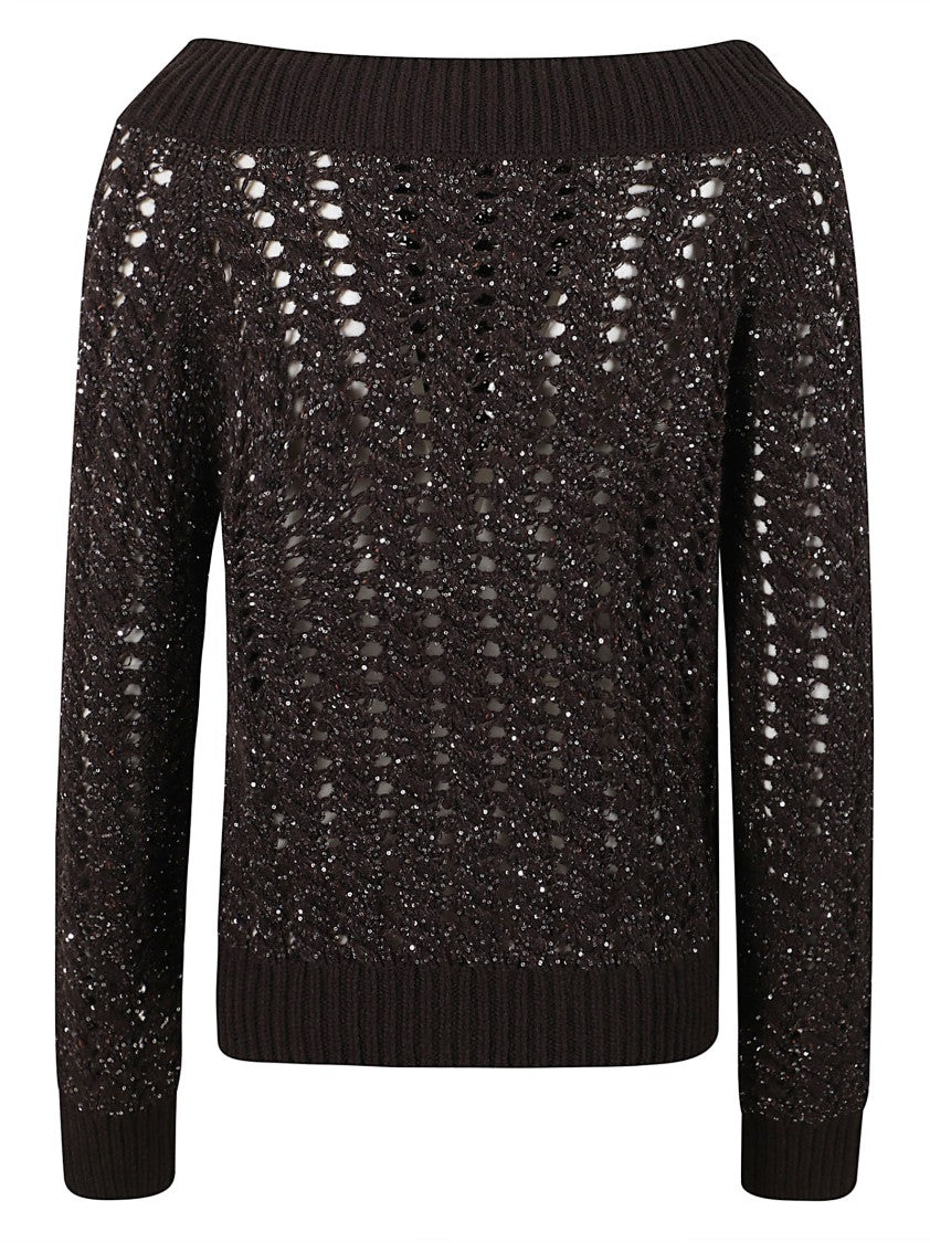 D. Exterior Boat Neck Sweater