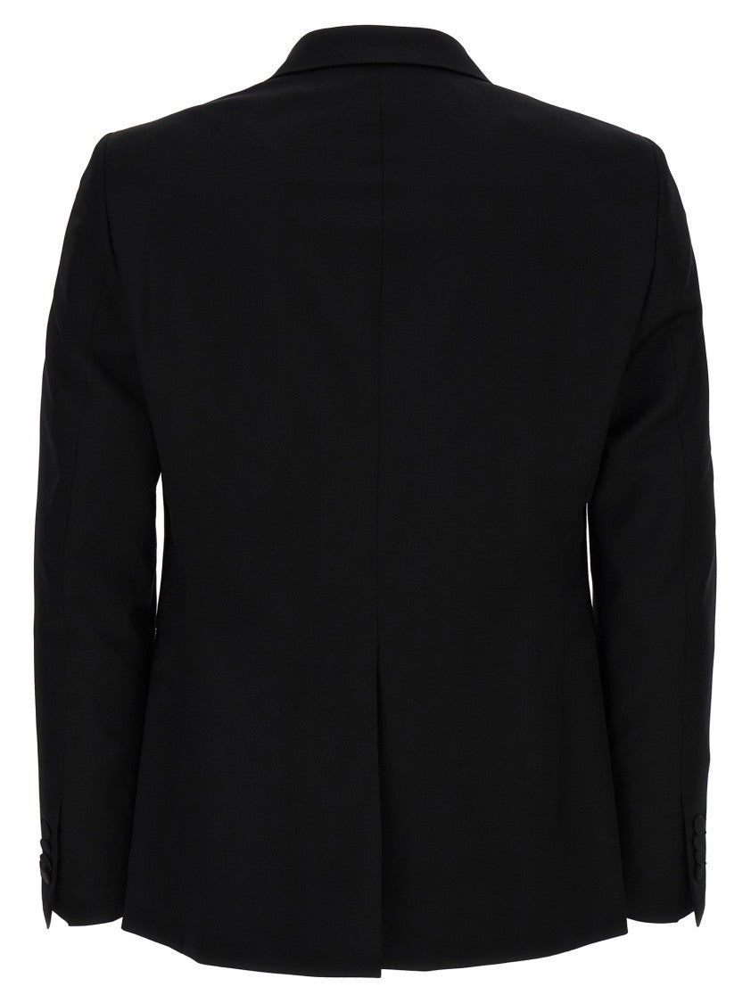Tagliatore Black Super 110'S Wool Tuxedo Dress