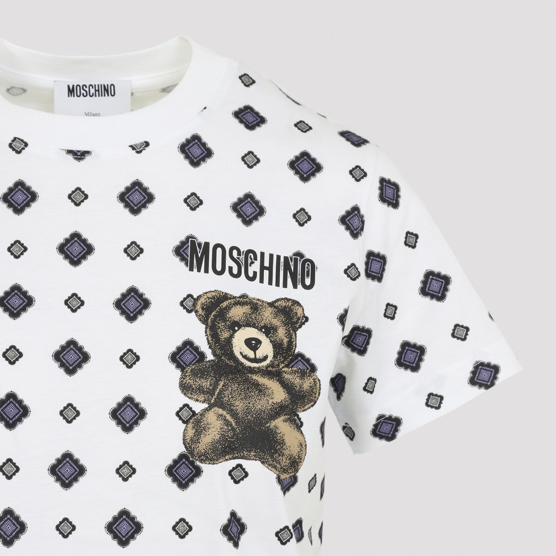 Moschino Graphic Cotton T-Shirt With Teddy Bear Motif