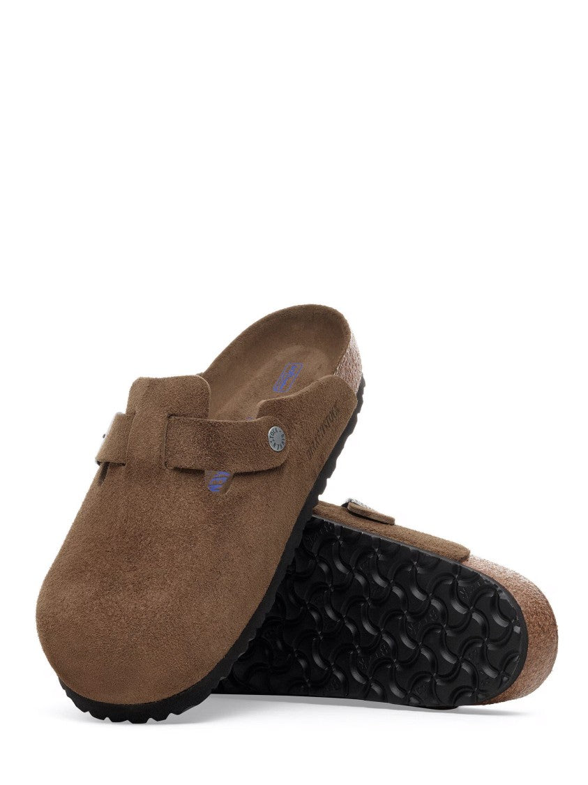 Birkenstock Dark Tea Boston Sfb Suede Sandals