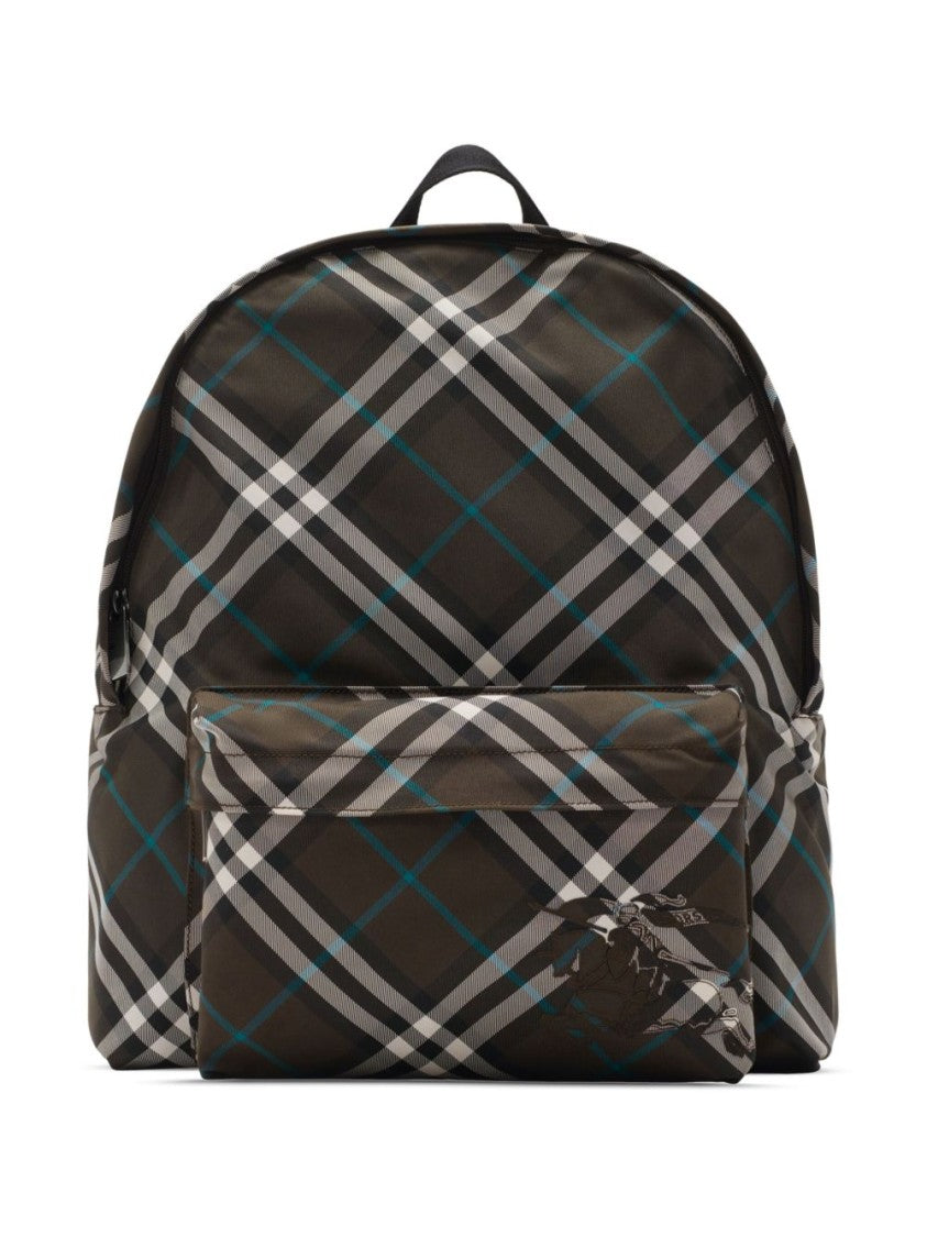 Burberry Plaid Patterned Backpack