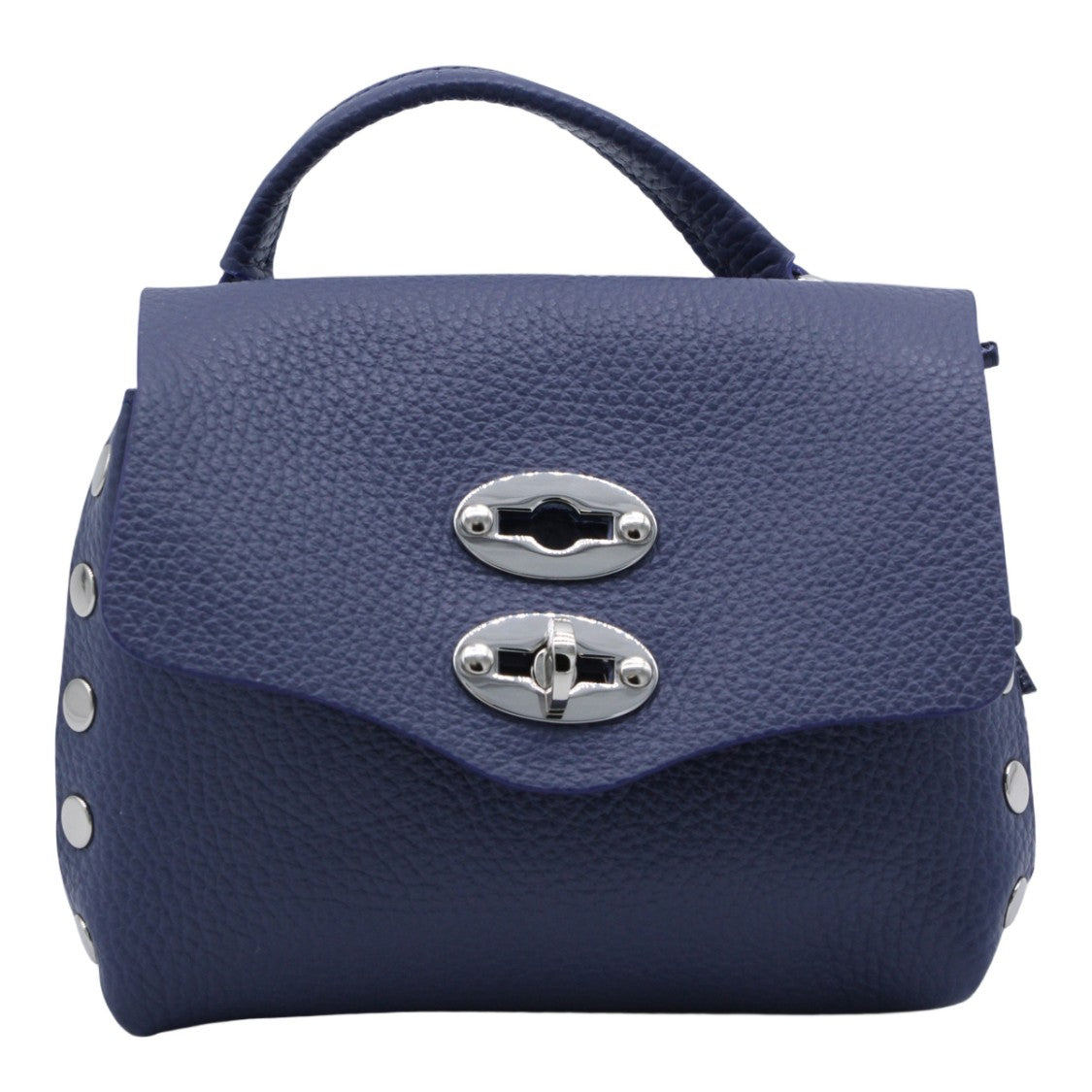 Zanellato Textured Surface Compact Handbag With Silver-Tone Accents