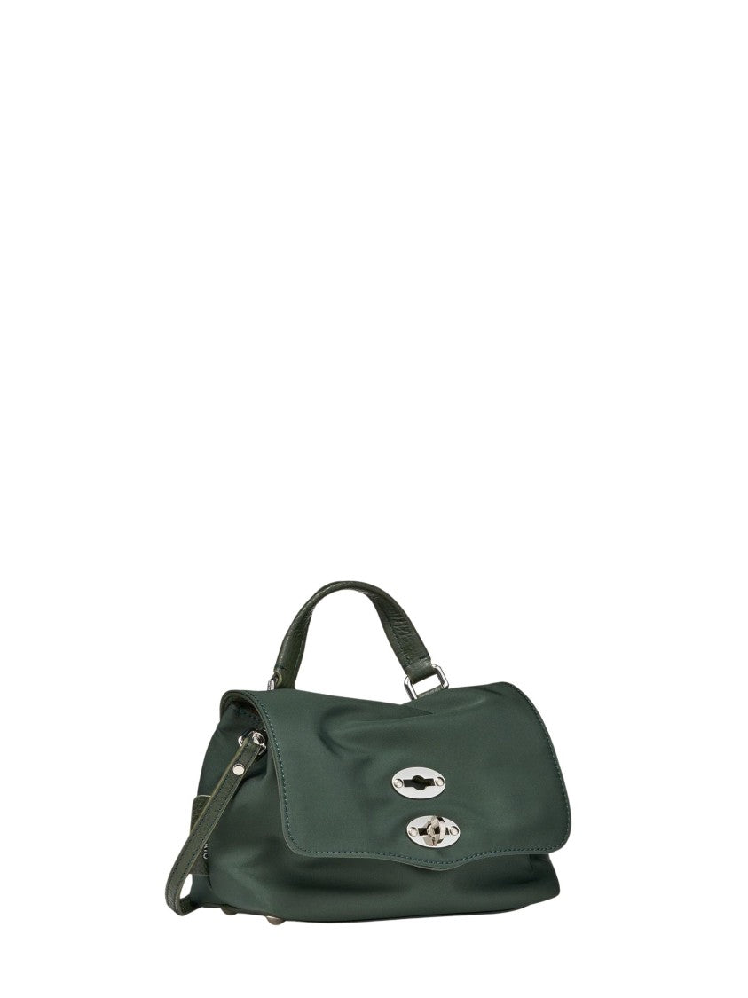 Zanellato Green Silver-Tone Turn-Lock Shoulder Bag