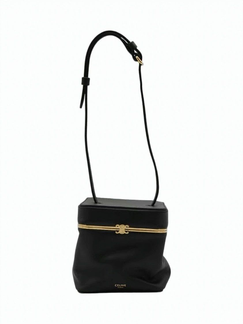 Celine Structured Black Calfskin Tote Bag