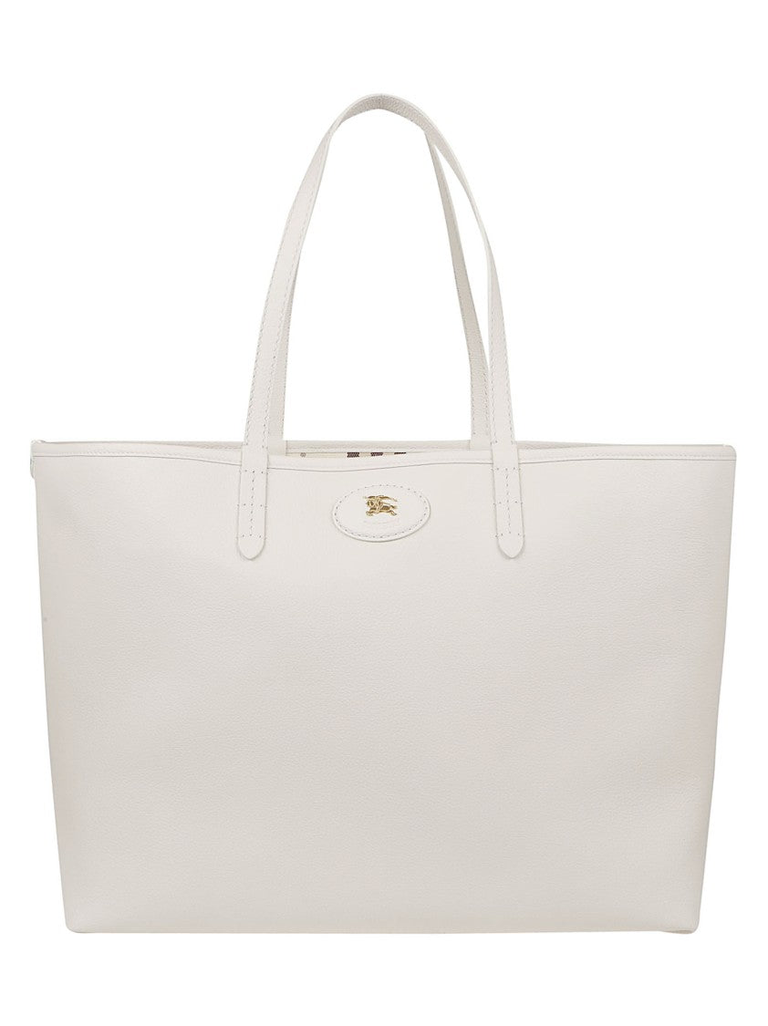 Burberry Textured Leather Reversible Shopping Bag