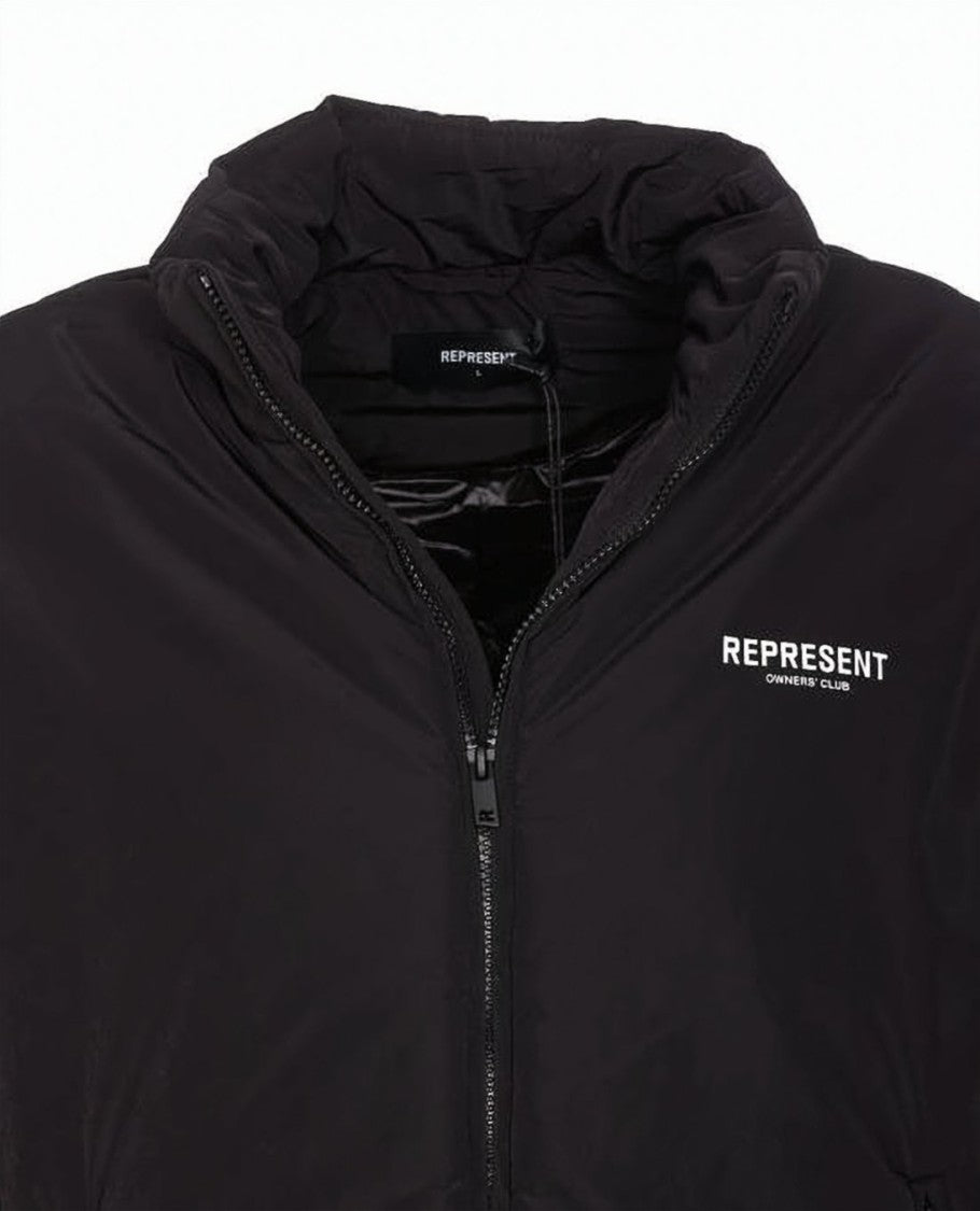 Represent Padded Minimalist Jacket With High Collar And Subtle Branding