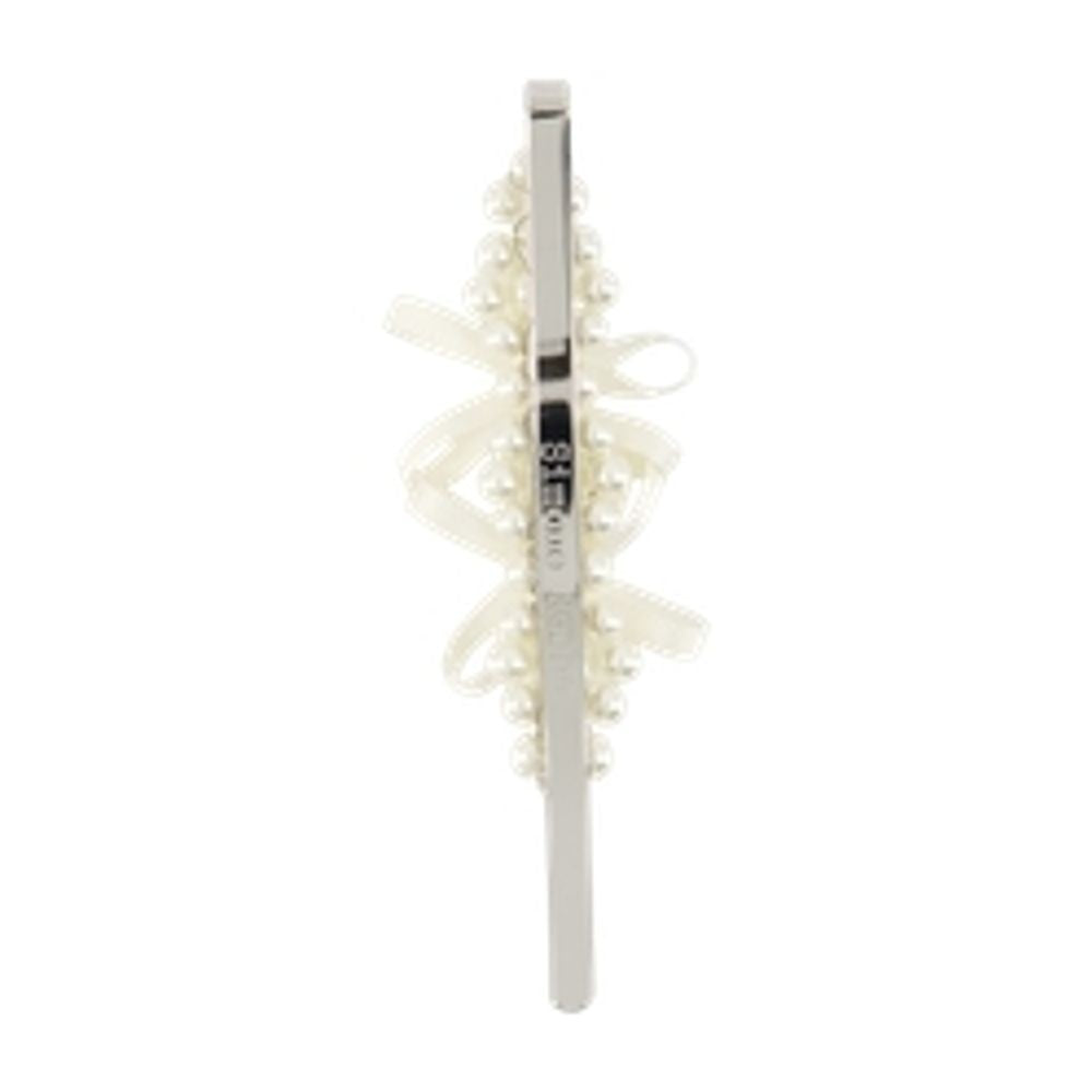 Simone Rocha Petite Bow Hair Clip With Faux Pearls