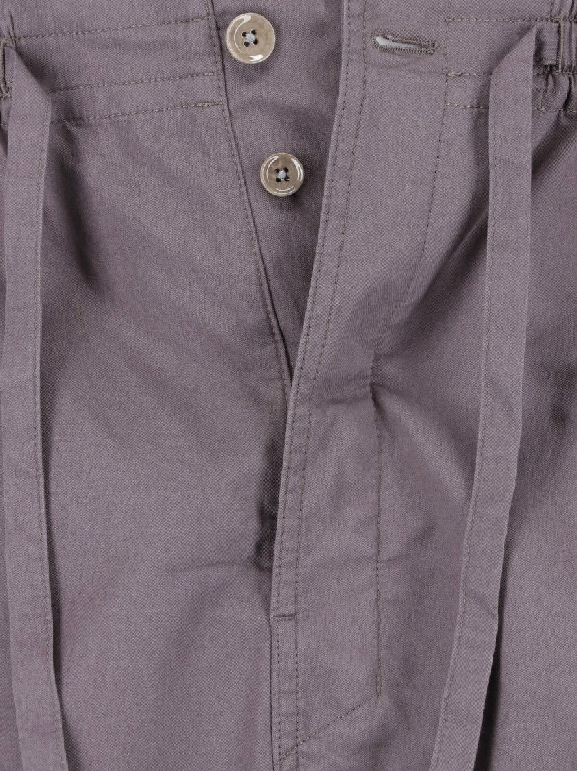 Lemaire Taupe Pyjama Elastic Waist Cotton Trousers
