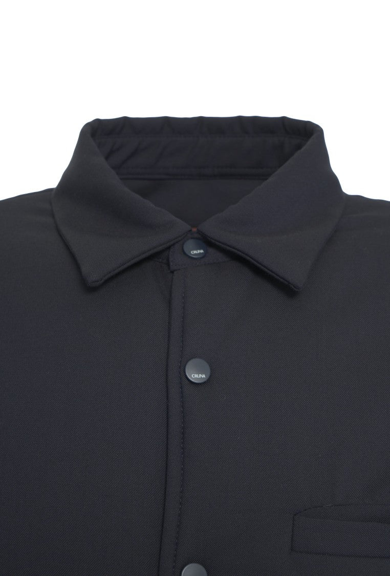 Cruna Padded Overshirt With Classic Collar