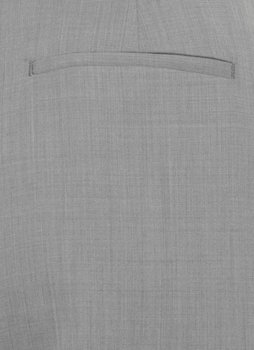 Briglia 1949 Grey Lutetigw Wool Wide-Leg Pants