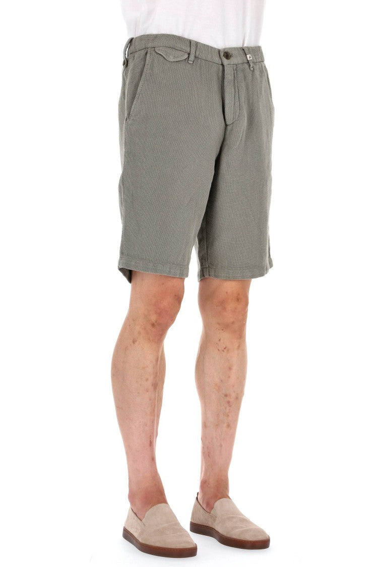 Myths Woven Cotton-Linen Bermuda