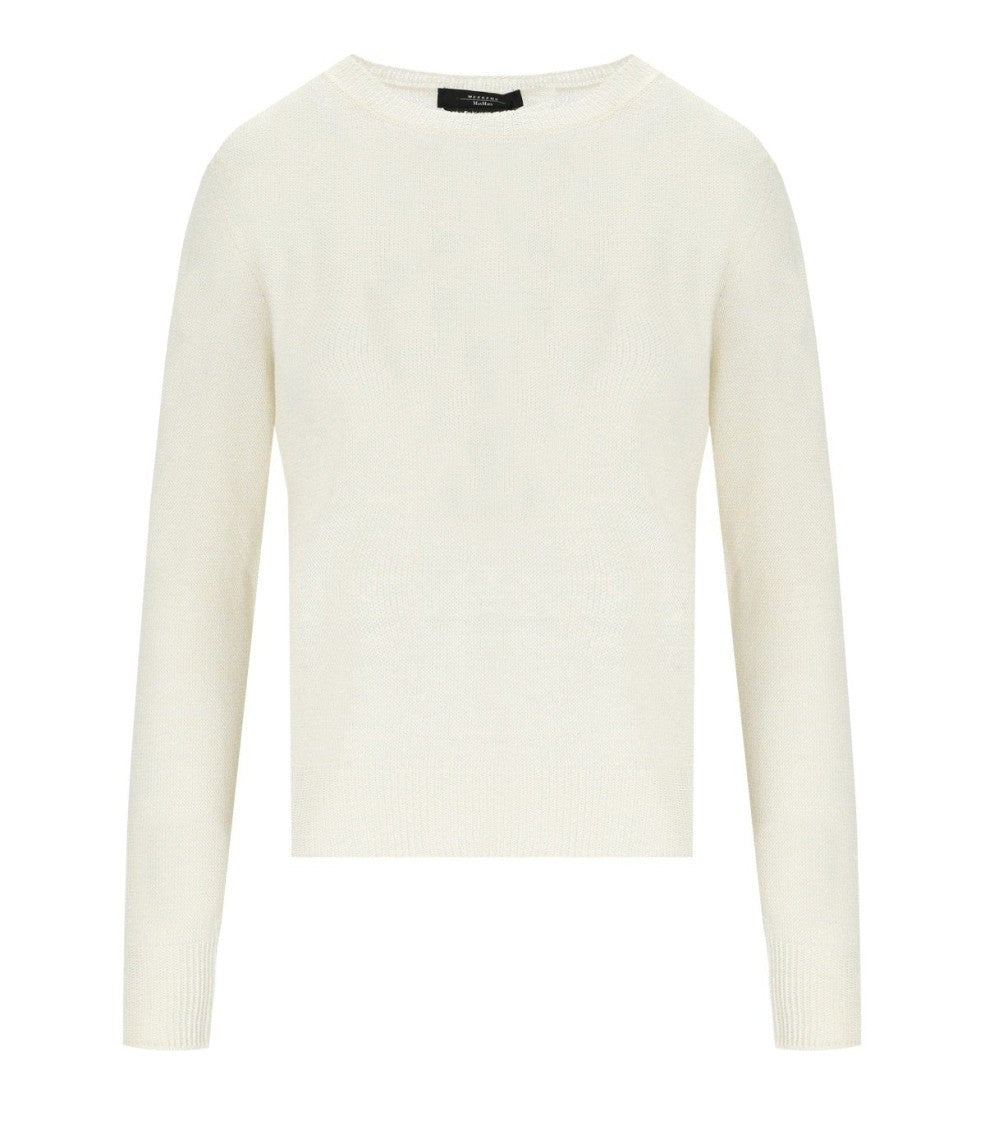 Max Mara Azteco White Crewneck Sweater