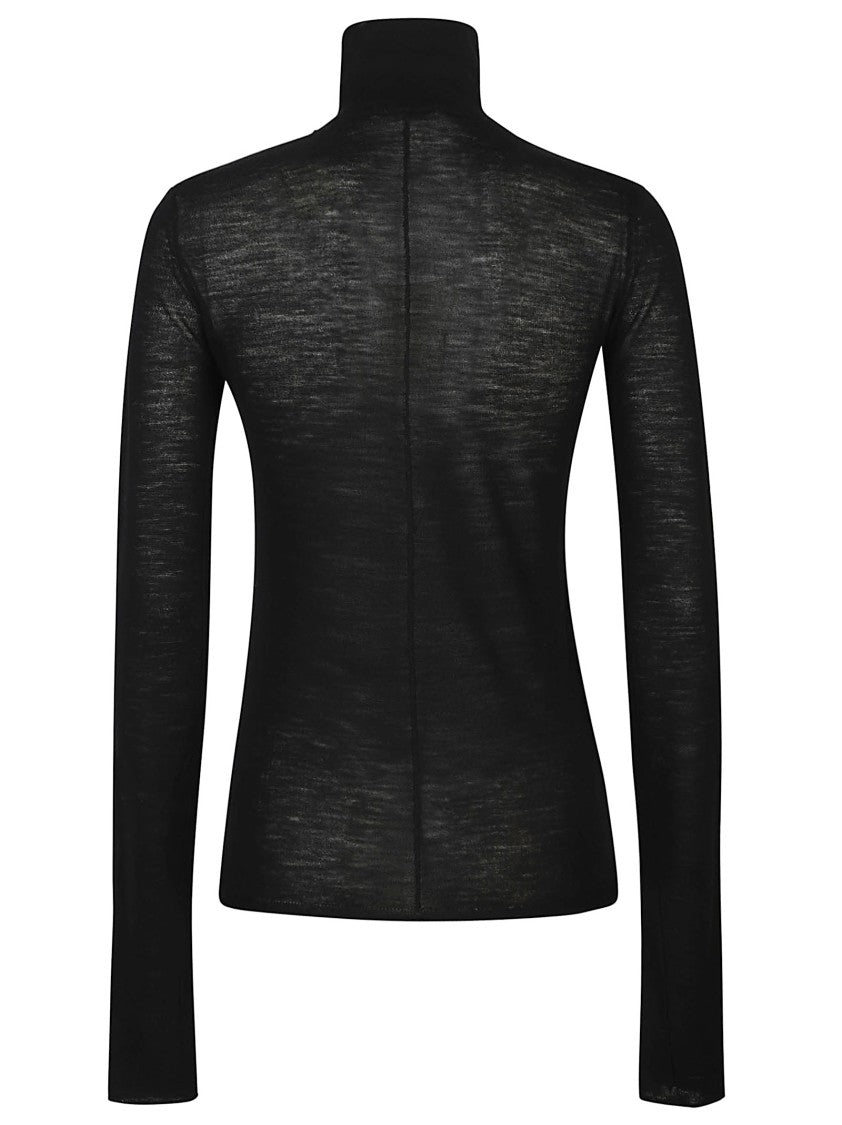 Patrizia Pepe Fitted Acrylic-Blend Turtleneck Sweater