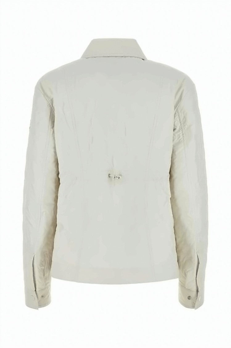 Moncler Quilted Cropped Jacket With Classic Collar And Snap Closure
