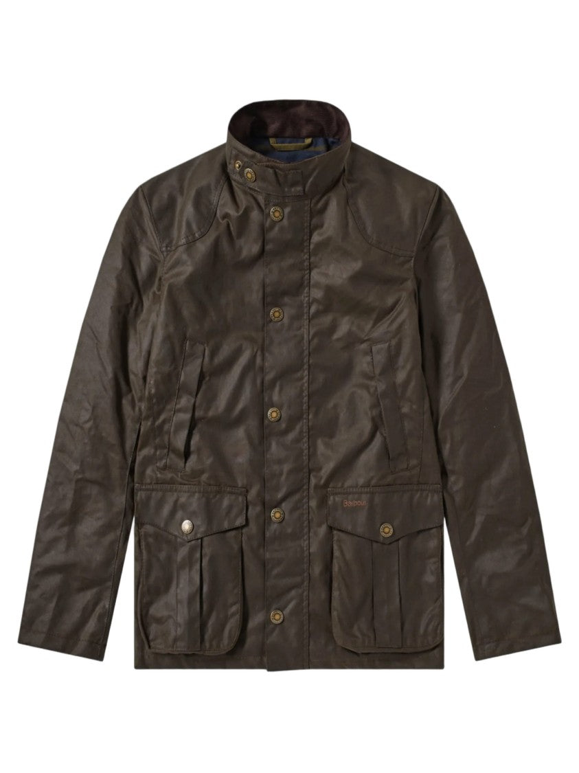 Barbour Versatile Green Waxed Lambswool Jacket