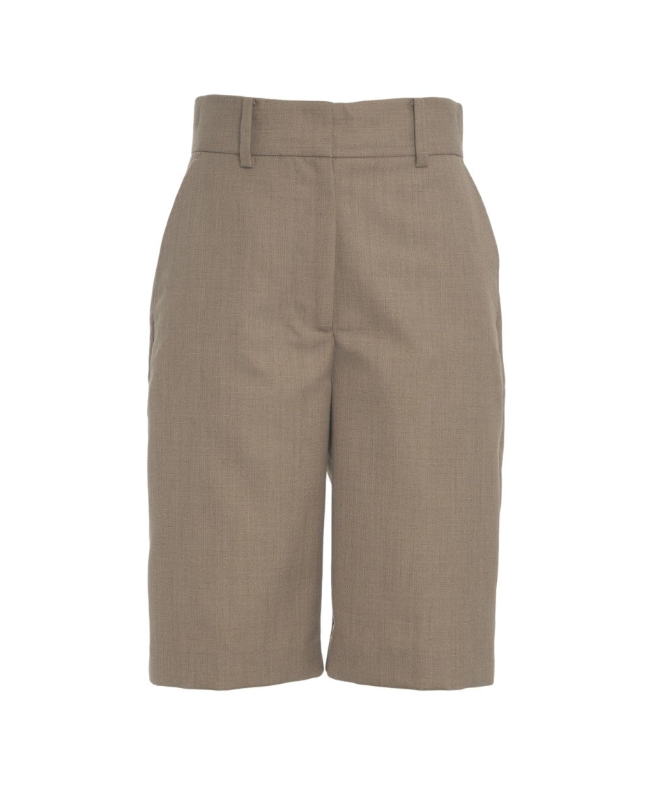 Second Female High-Waist Bermuda Shorts With Straight Cut