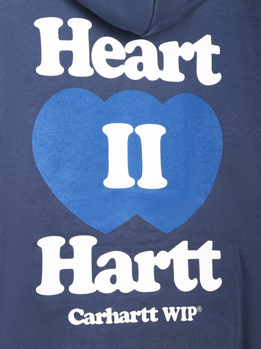 Carhartt Wip Hooded Sweat Jacket With Heart Graphic And Kangaroo Pocket