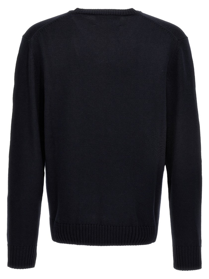 Ballantyne Crewneck Merino Wool Sweater With Ribbed Cuffs