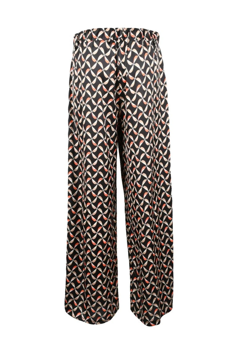 Think Wide-Leg Trousers With Geometric Pattern And High Waist