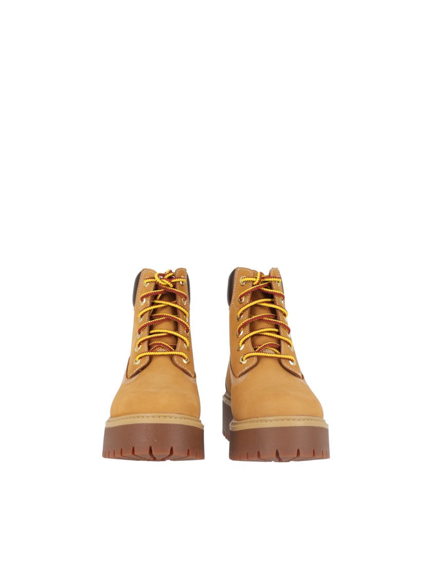Timberland Wheat Stone Street 6-Inch Waterproof Lace-Up Boots