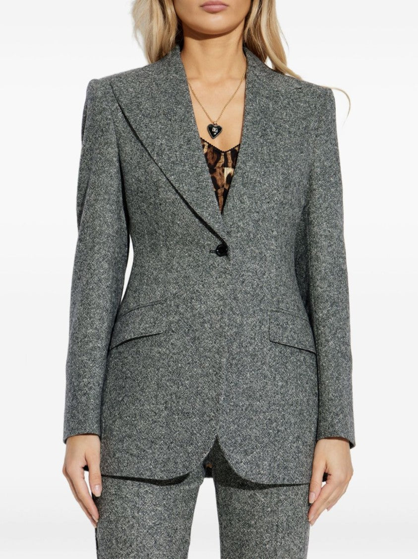 Dolce & Gabbana Tailored Gray Virgin Wool Jacket