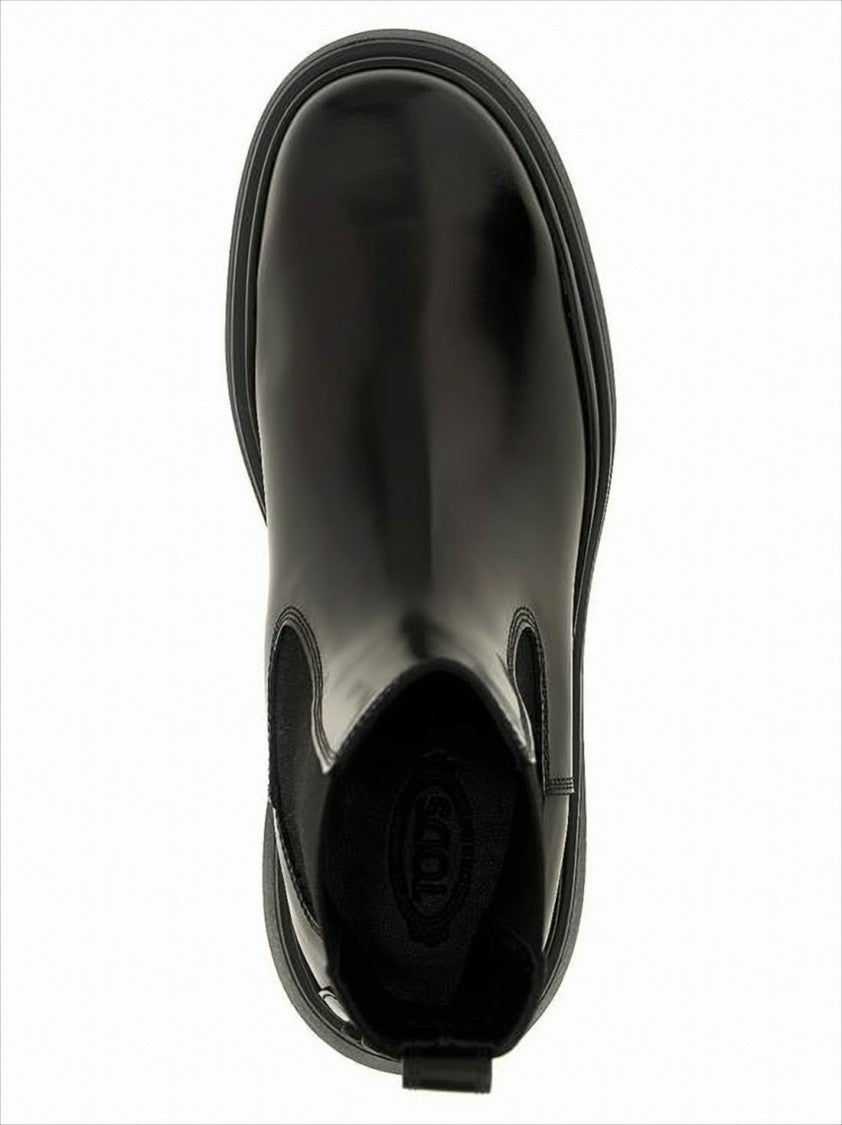 Tod's Black Calf Leather Boots