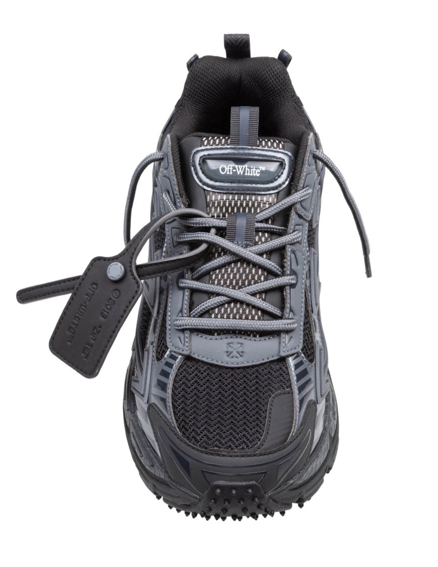 Off-White Mesh And Leather Sneakers With Iconic Arrow Motifs
