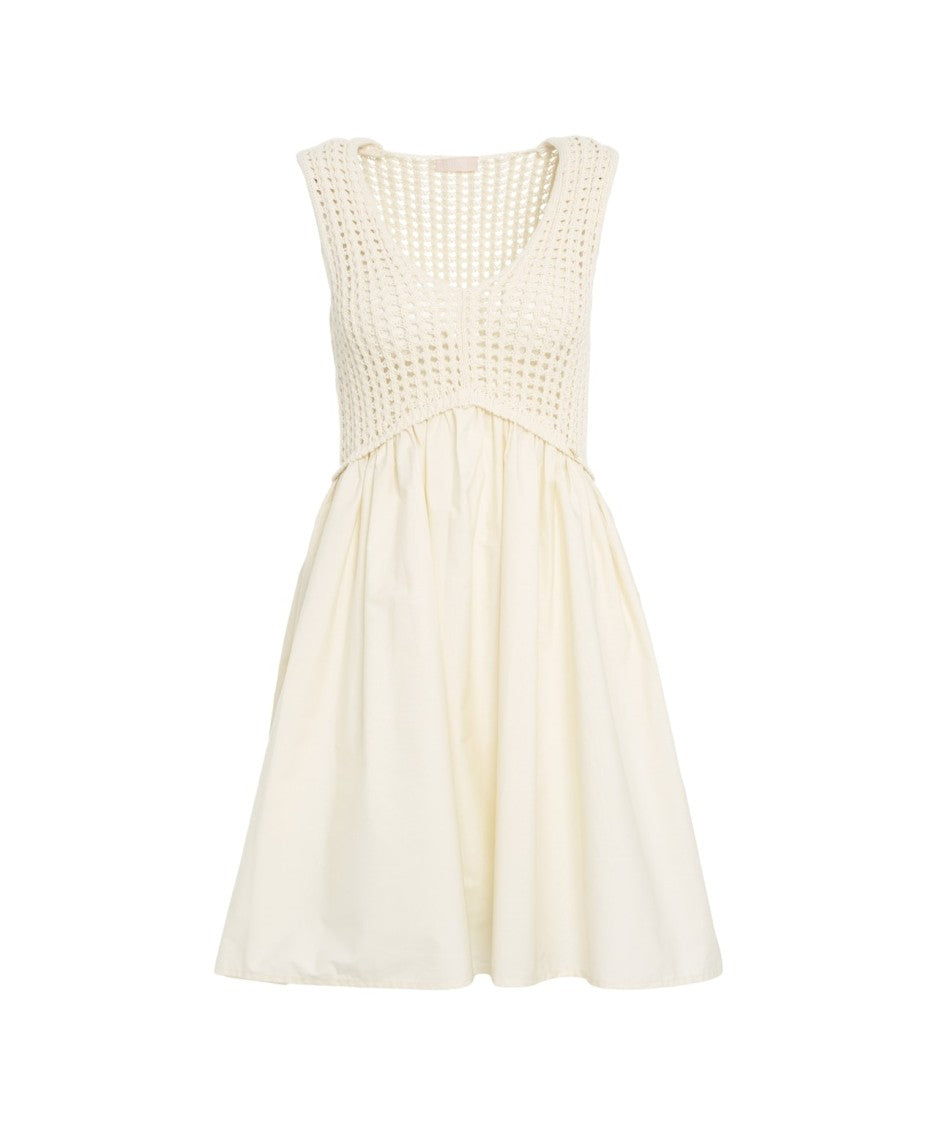 Liu Jo Mini Dress With Pleated Skirt