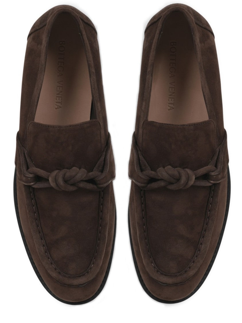 Bottega Veneta Moccasin With Knotted Leather Detail And Smooth Sole