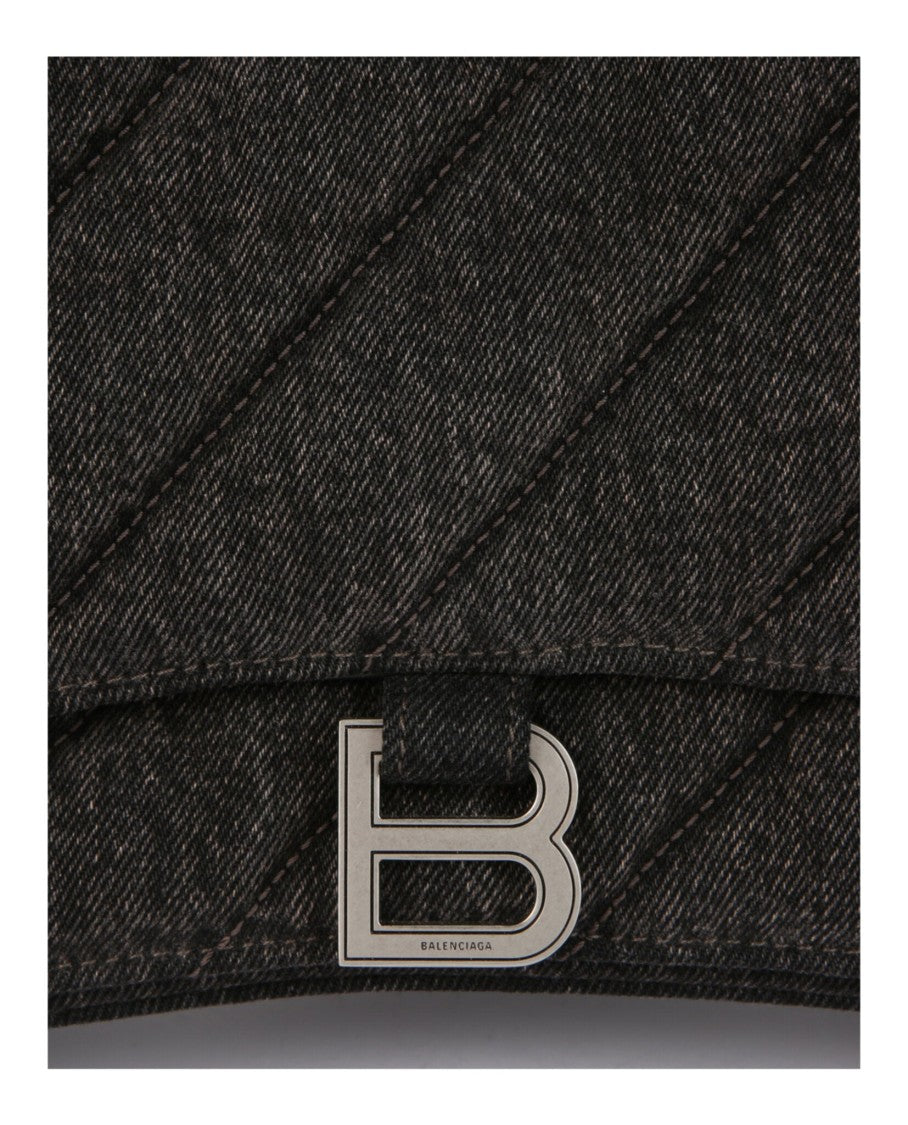 Balenciaga Crush Medium Denim Shoulder Bag