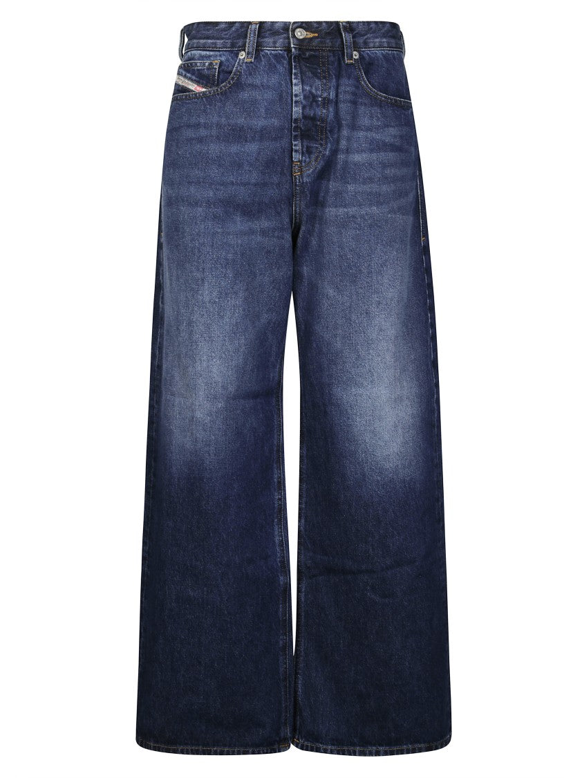Diesel Wide-Leg High-Waist Jeans With Classic Five-Pocket Design
