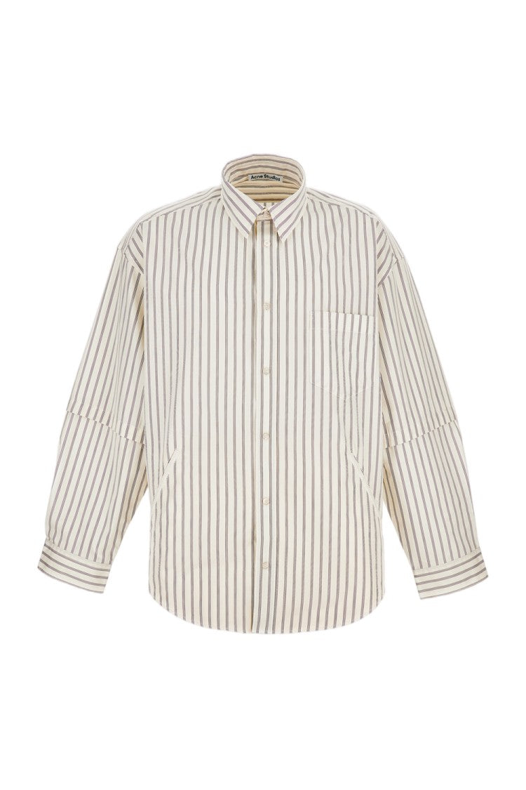 Acne Studios Layered Double-Sleeve Shirt With Seasonal Stripe Design