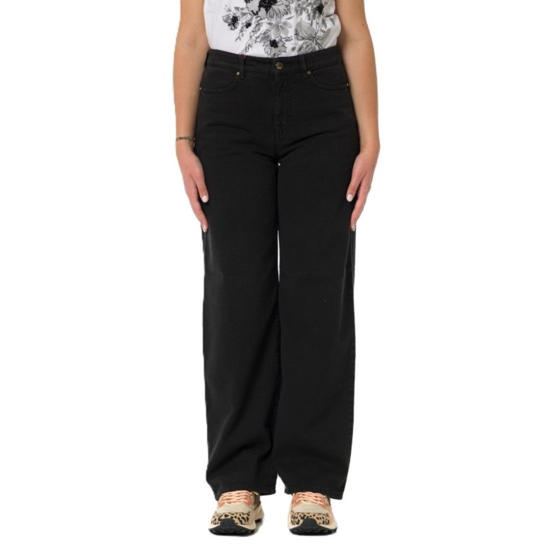Max Mara Wide-Leg Black Pants With High Waist