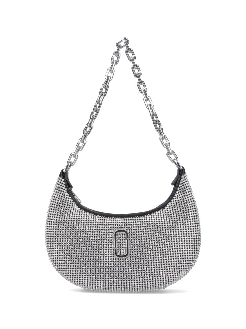 Marc Jacobs Rhinestone Small Curve' Shoulder Bag – Silver