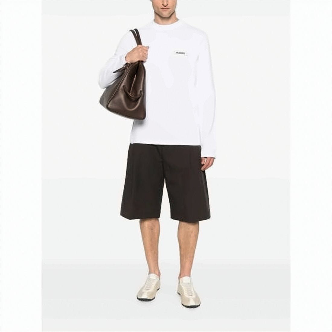 Jacquemus Long-Sleeve Cotton T-Shirt With Minimalist Design