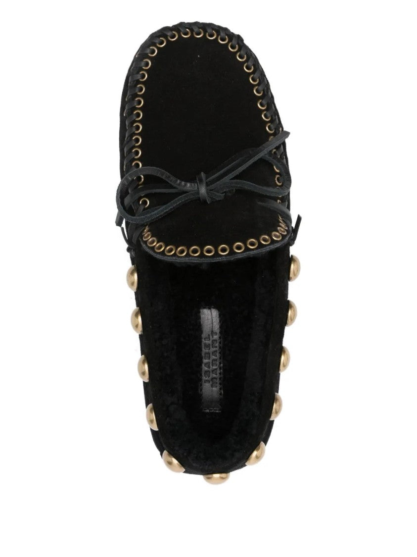 Isabel Marant Gold-Stud Embellished Loafers