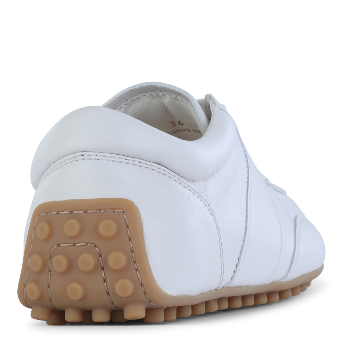 Tod's White Leather Sneakers With Lace-Up Closure