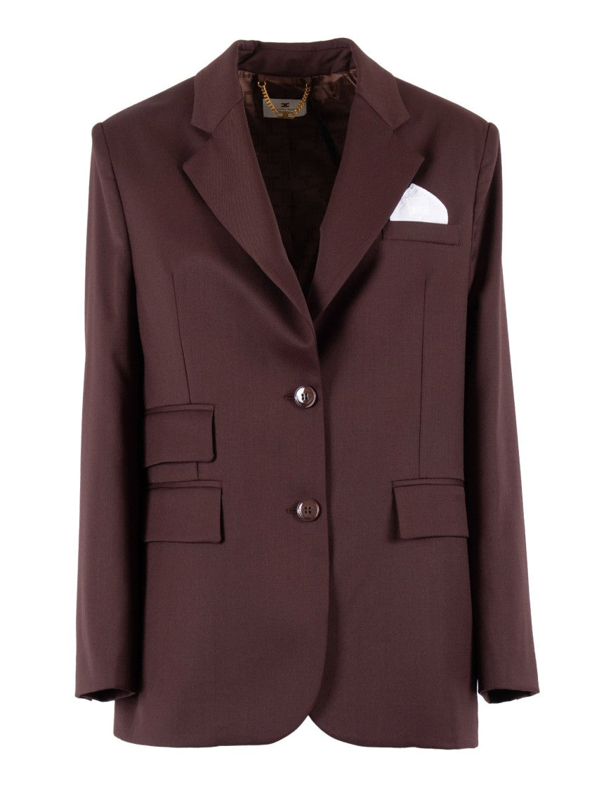 Elisabetta Franchi Tailored Blazer With Notch Lapel