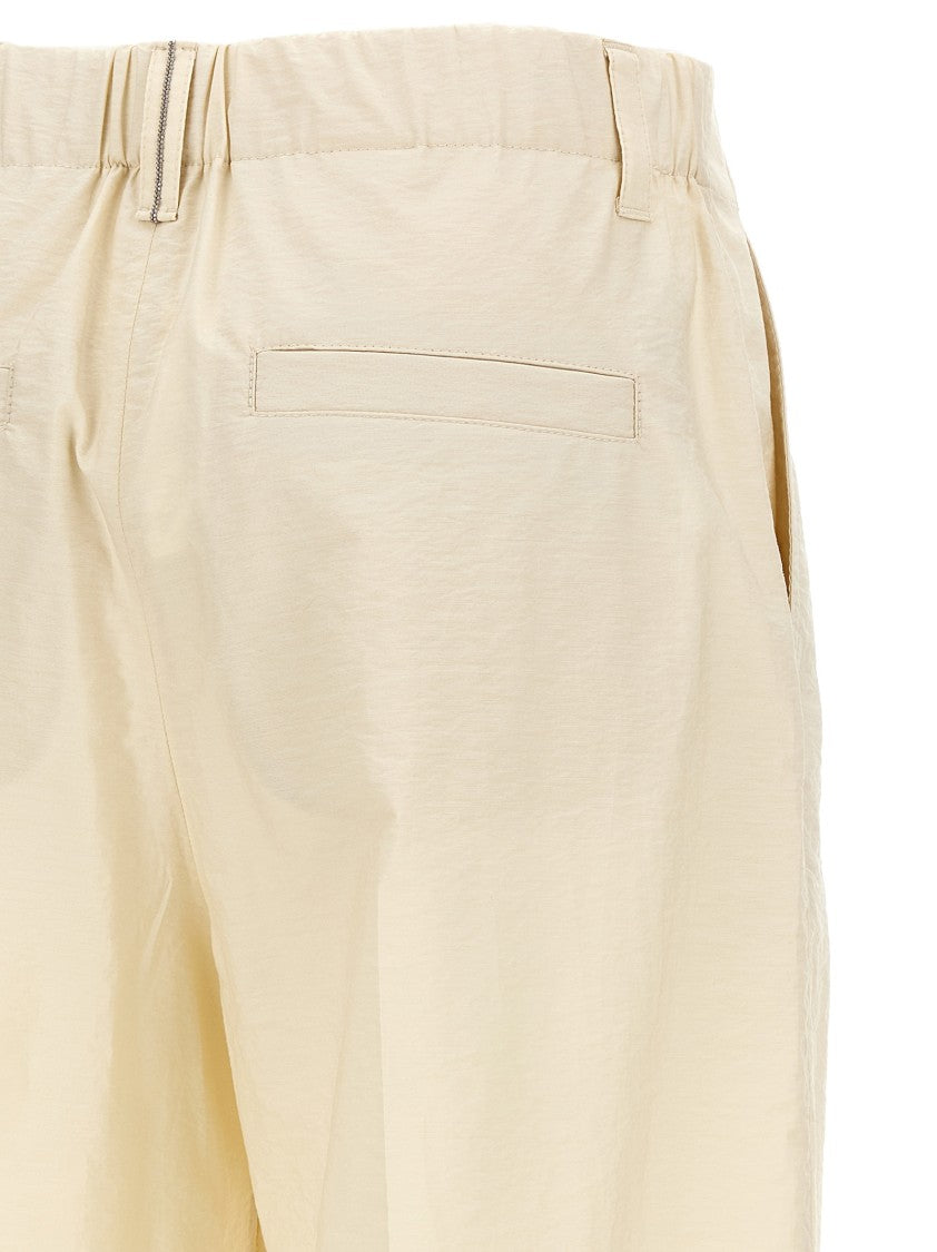Brunello Cucinelli Wide-Leg Trousers With Stretched Pleat