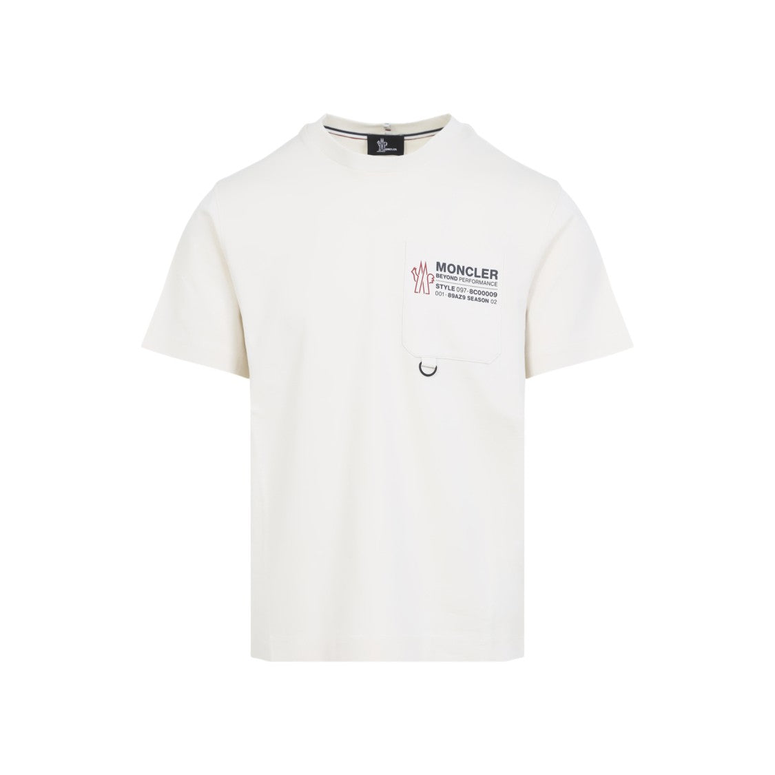 Moncler Grenoble Minimalist White T-Shirt With Graphic Mountain Print