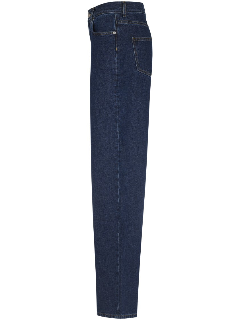 Loulou Studio Wide-Leg High Waist Denim Jeans