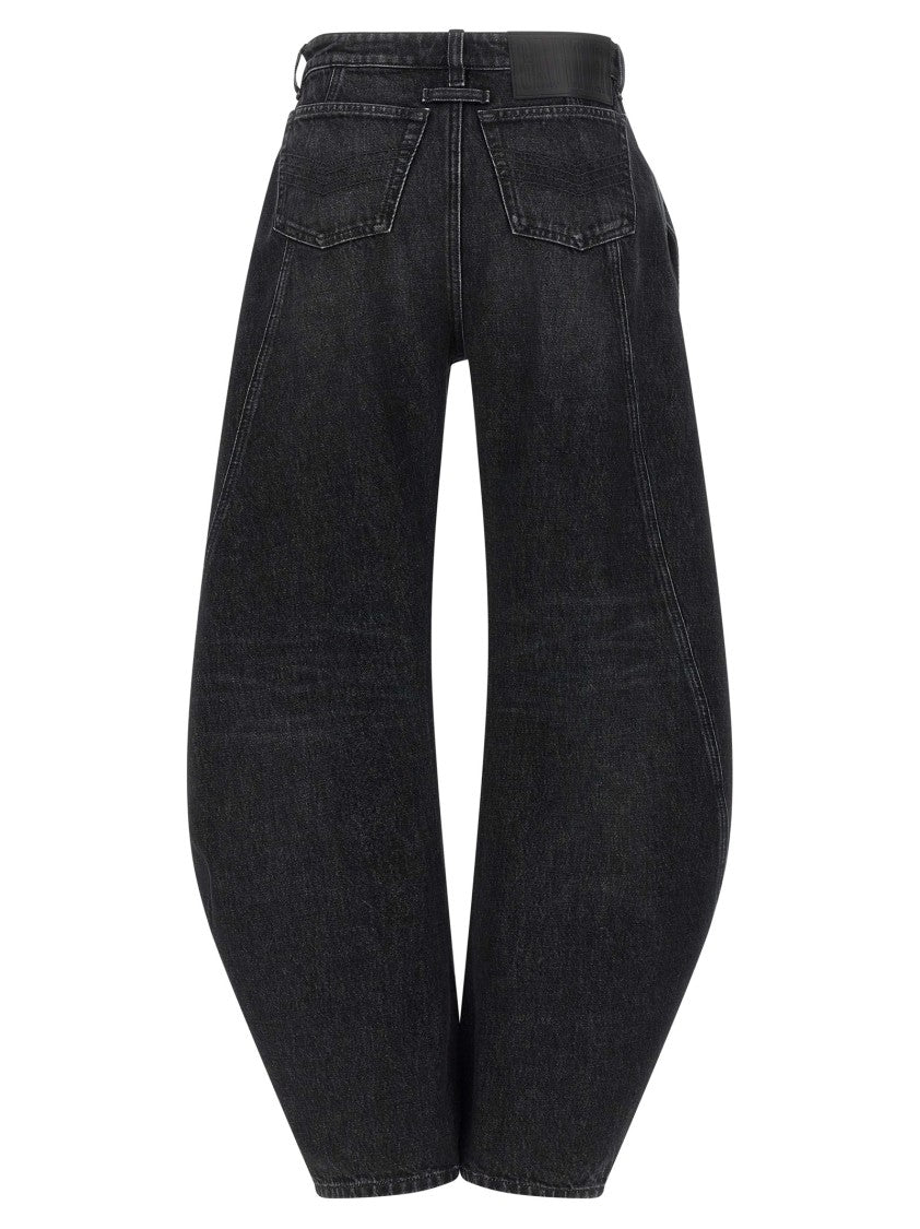 Jean Paul Gaultier Wide Leg Black Denim Jeans
